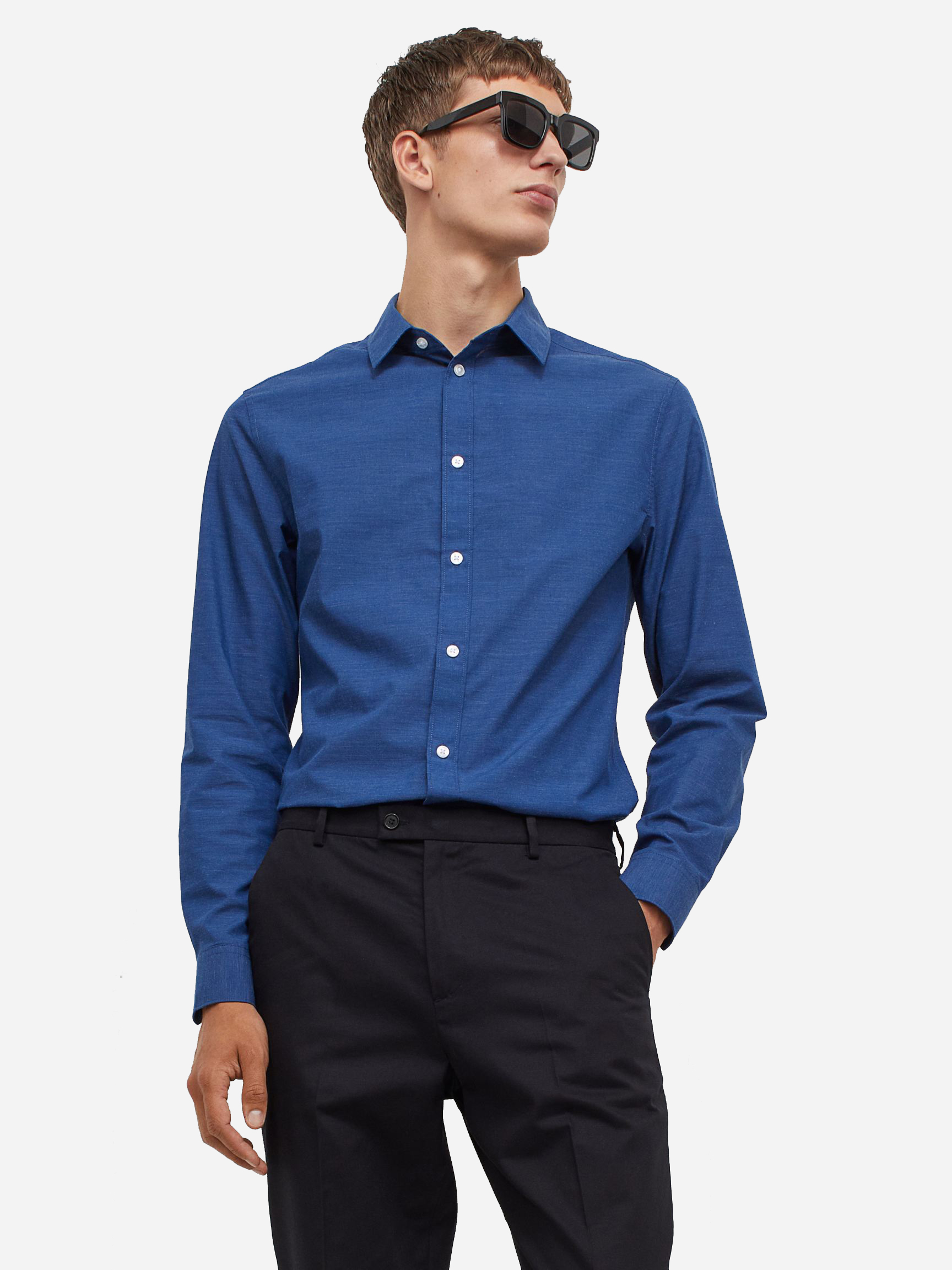 

Рубашка H& 7817582bar  Синяя, Рубашка H&M 7817582bar M Синяя