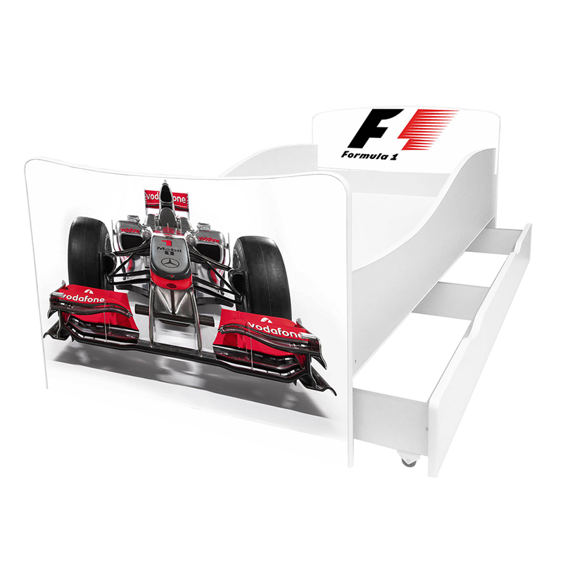 

Детская кровать с ящиком Viorina-deko Kinder-5 Формула 1 new 90х190