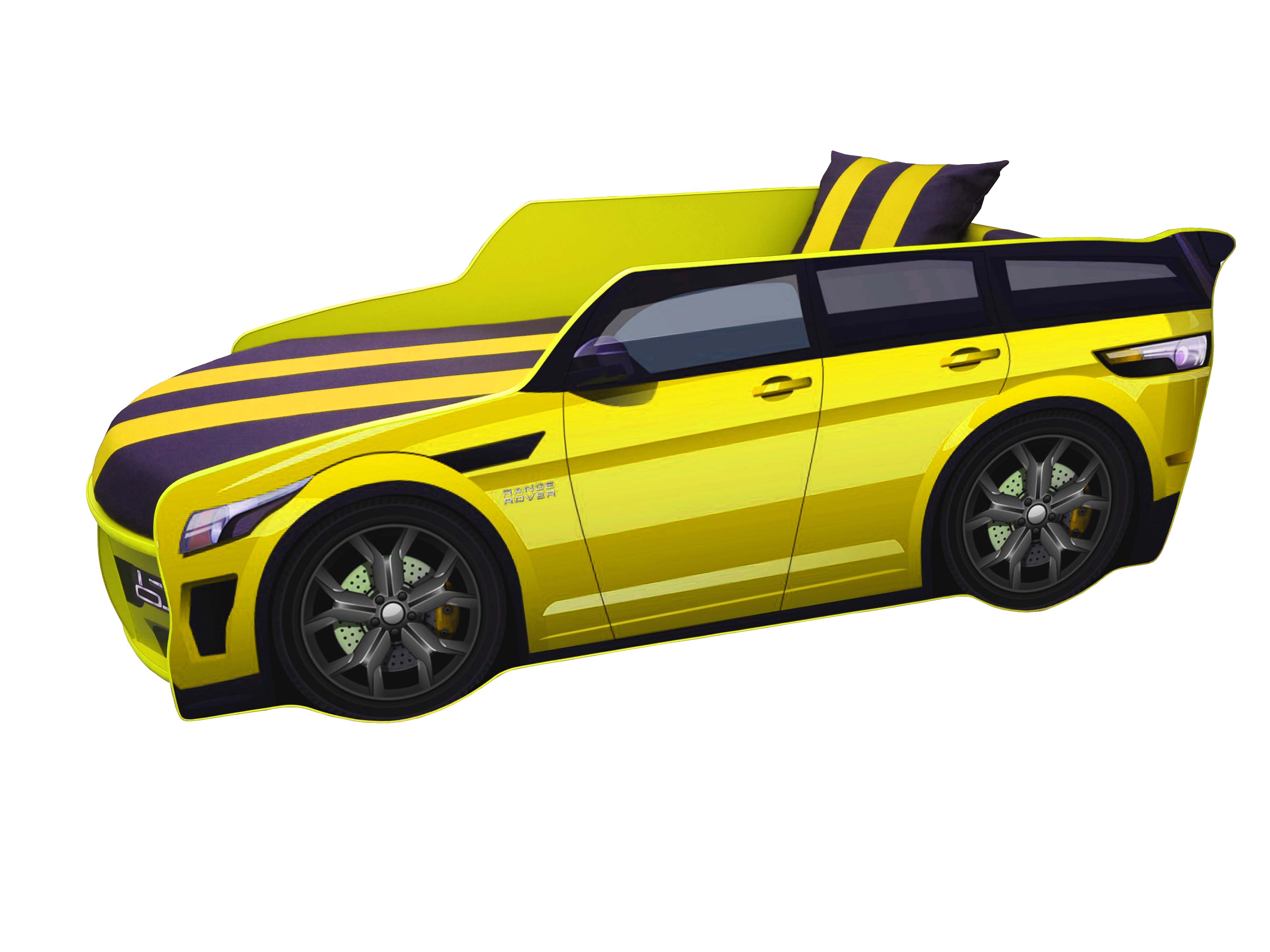 

Кровать с матрасом Viorina Deko Premium Range Rover Желтый P001 с подъемным механизмом 80х180