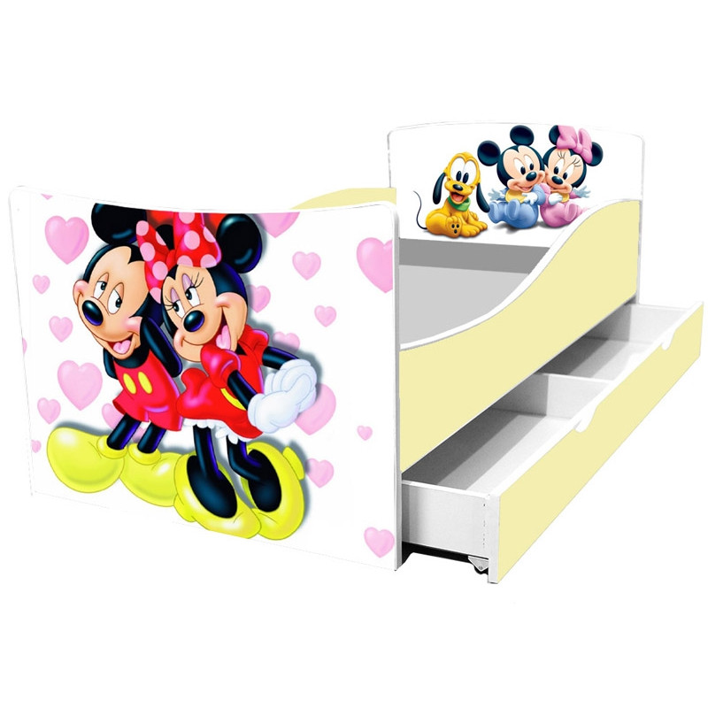 

Кровать детская с ящиком Viorina-Deko Kinder-35 Микки и Мини 70х140