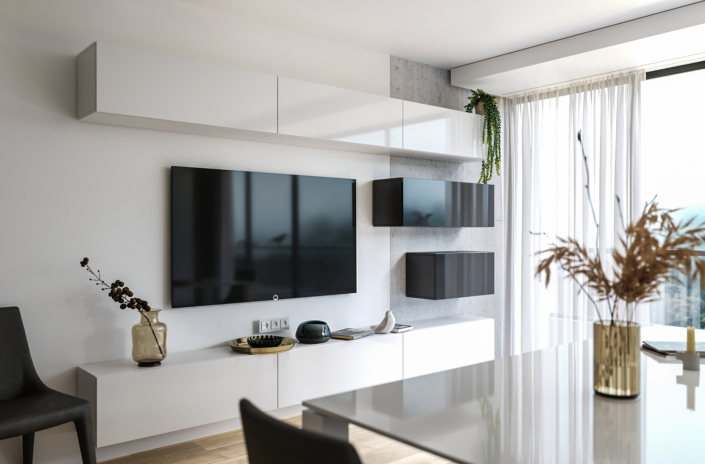 

Гостиная MiroMark BOX F5 черно-белый BX-F5-WB/BL