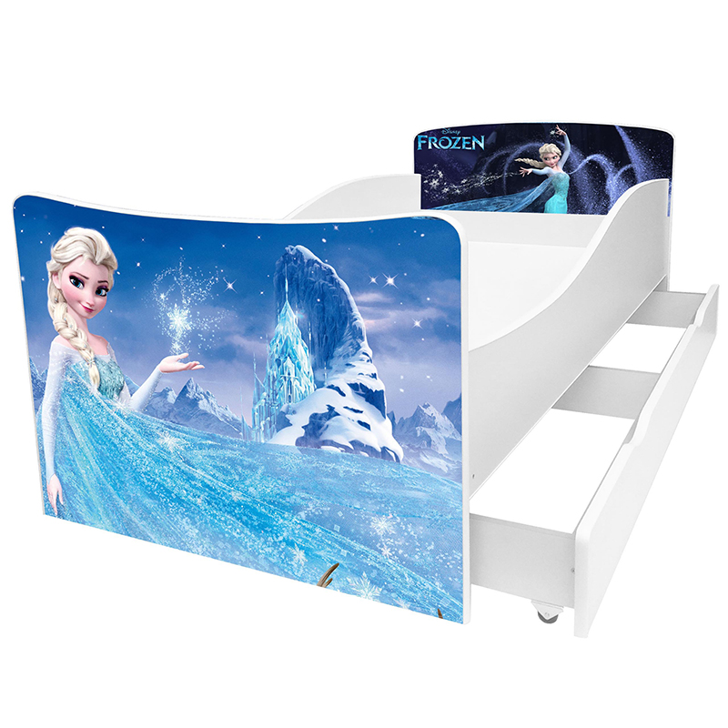 

Детская кровать с ящиком Viorina-deko Kinder-37 Ледяное сердце Эльза new 80х160