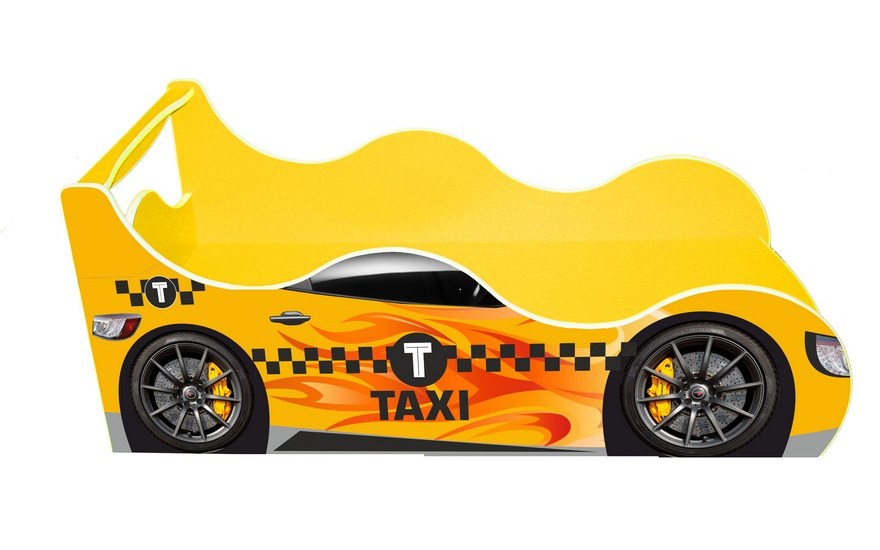 

Кровать-машинка Viorina-Deko Драйв-0002 Taxi Желтый с подъемным механизмом 80х160