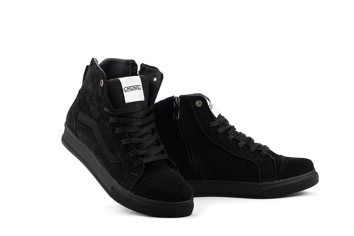 

Подростковые кеды кожаные зимние черные-нубук CrosSAV размер 37 FV_000612