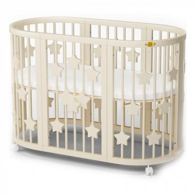 

Кроватка Ingvart SMART BED ROUND со звездочками молочный (1359001)