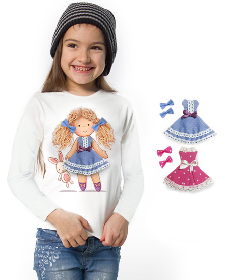 

Лонгслив BiBiClub Doll Suzy 155 см белый