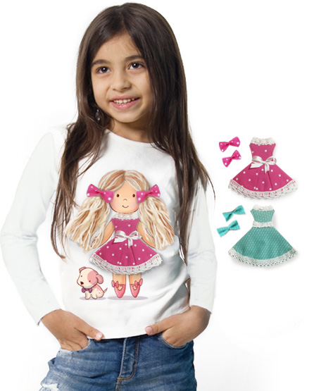 

Лонгслив BiBiClub Doll Lizi 143 см белый