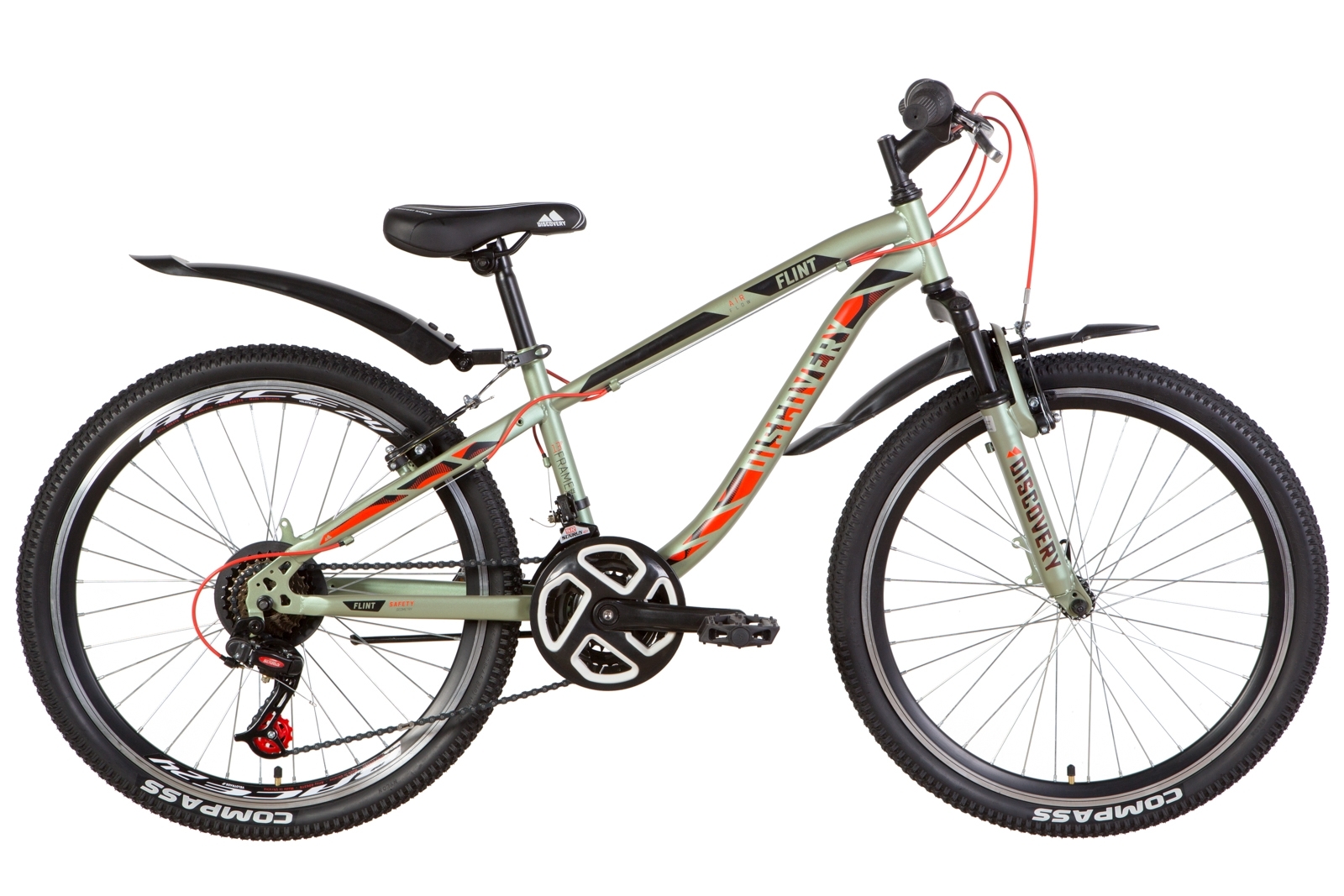 

Велосипед 24" Discovery FLINT AM Vbr 2021 (хаки с красным (м)) Discovery OPS-DIS-24-237