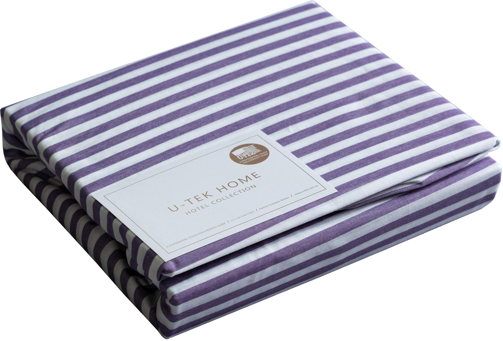 

Набор U-tek Cotton Stripe Plum 30 простынь 80х200 + наволочка 50х70