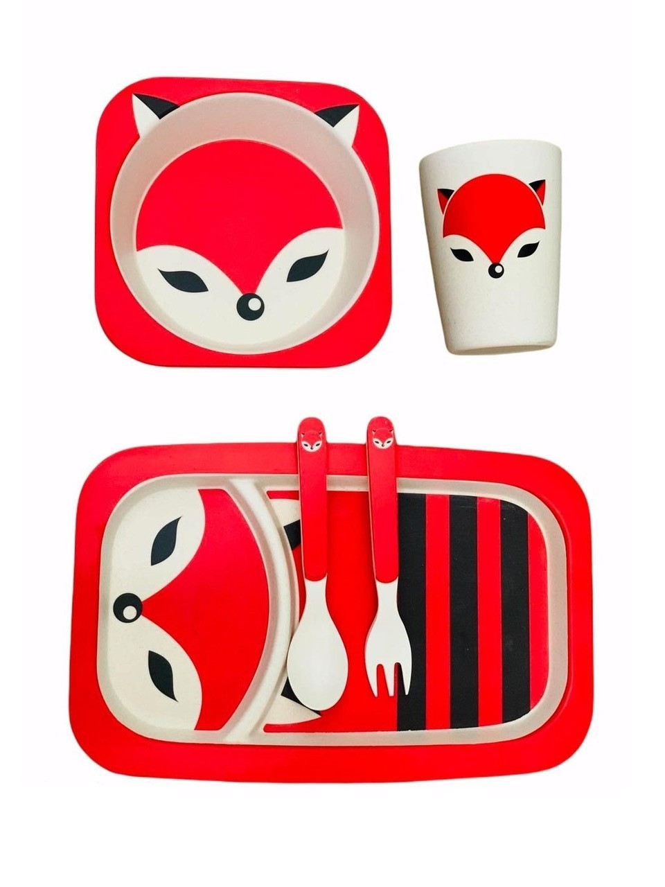 

Набор детской посуды из бамбука Bamboo Fibre kids set Лиса