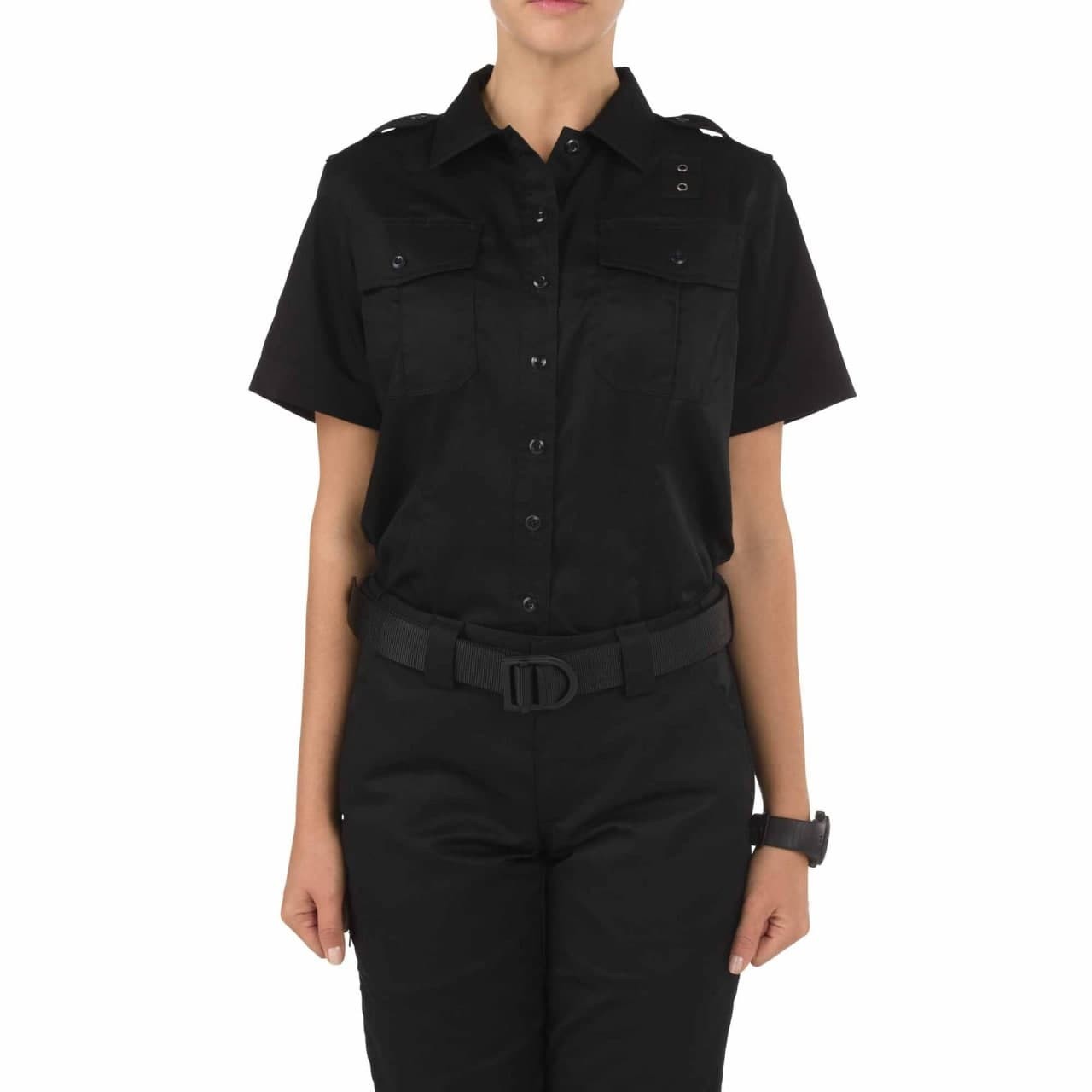 

Рубашка тактическая, форменная 5.11 Tactical WOMEN'S TWILL PDU CLASS A SHORT SLEEVE SHIRT черная XL