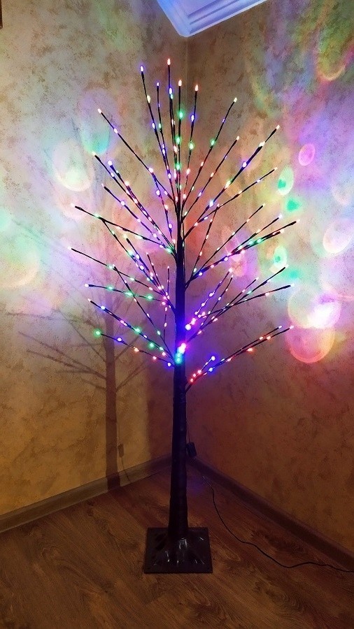

Светодиодное дерево 1.5м, 225LED. Мульти