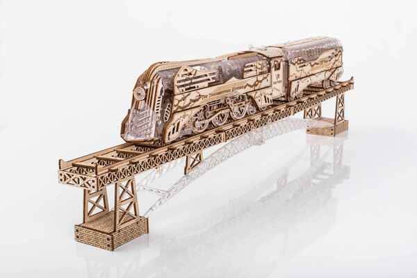

3D конструктор Veter Models Поезд с тендером полная комплектация (538 деталей)