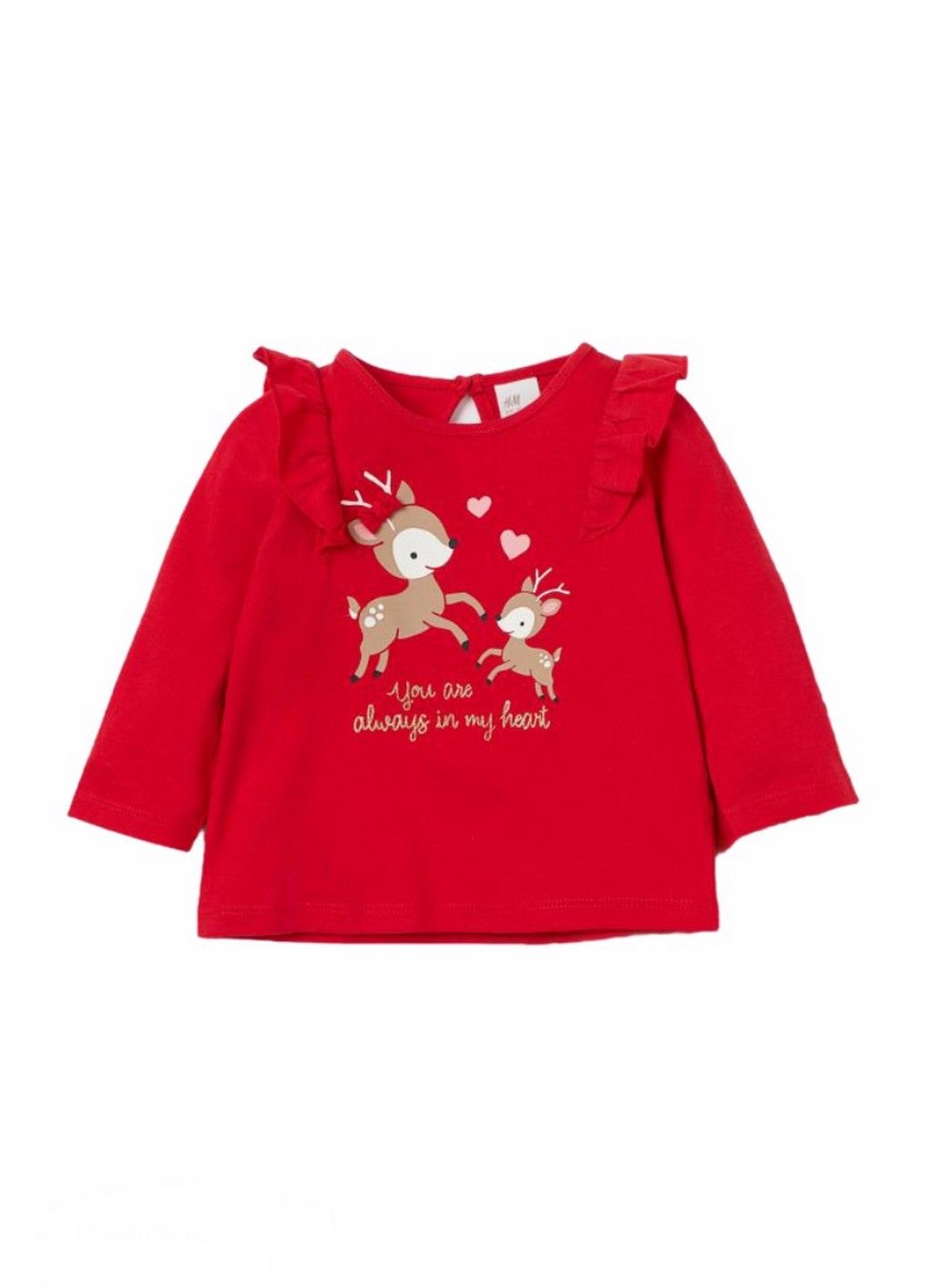 

Лонгслив H&M 80 Красный 0865790_крас.2.оленя_01