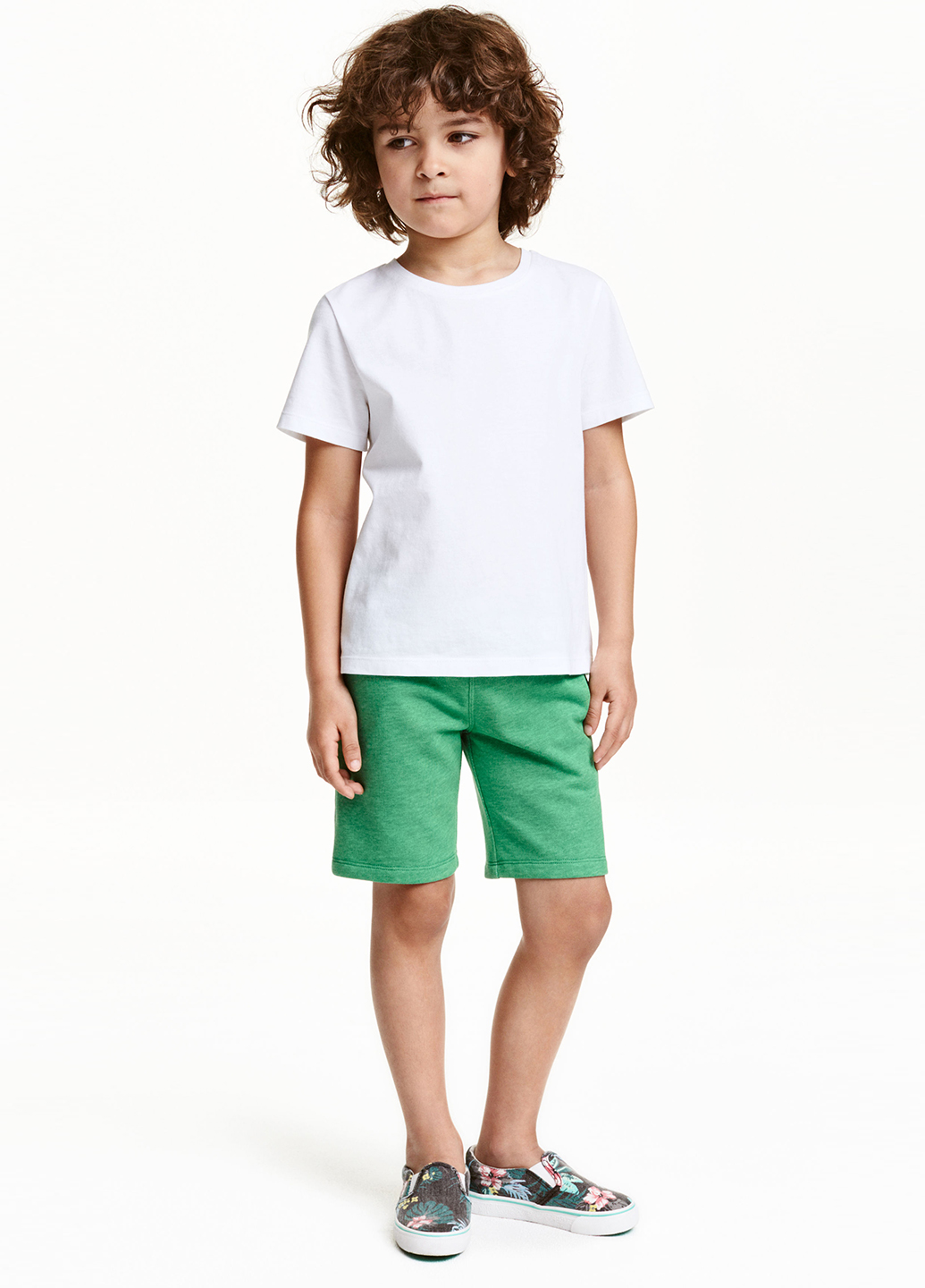 

Шорты H&M 128 Зеленый 0199020_меланж_01