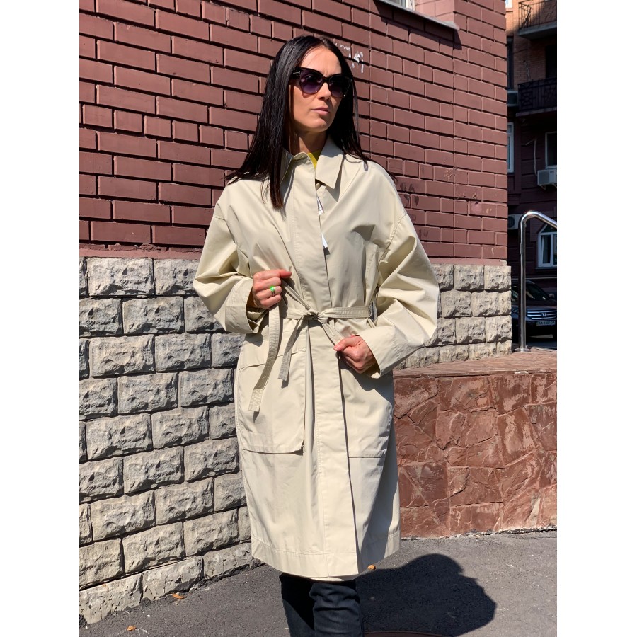 

Тренч Uniqlo хлопковый оверсайз  бежевый 5491, Тренч Uniqlo хлопковый оверсайз XL бежевый 5491