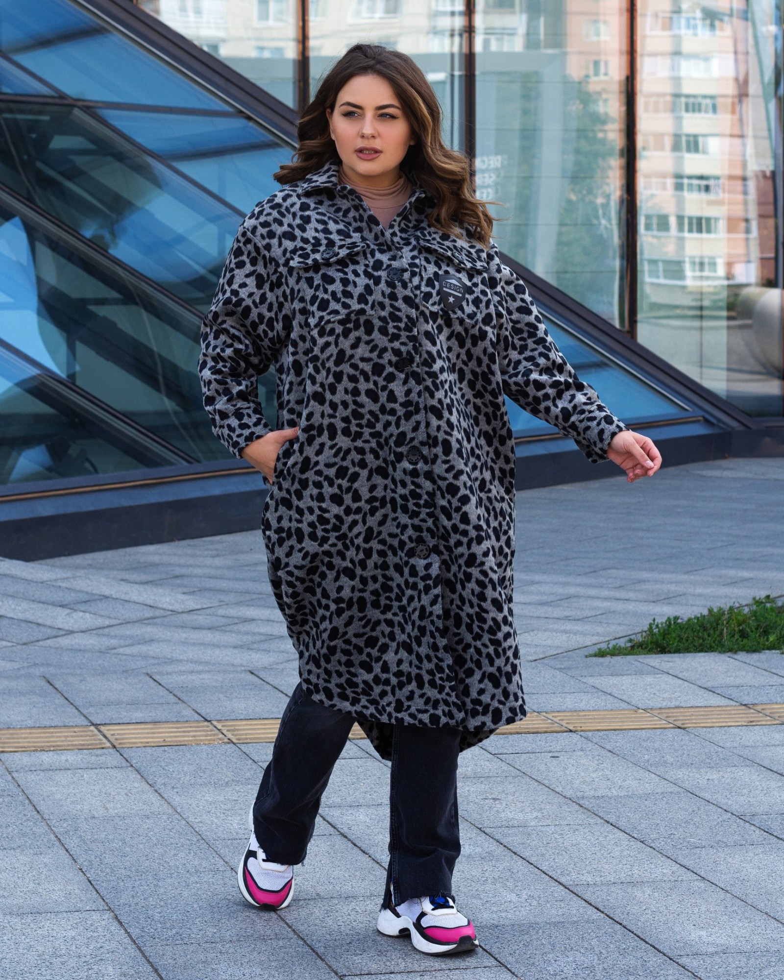 

Пальто Fashion Look 483 Леопард 48-50
