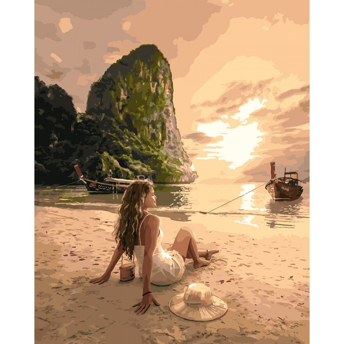

Картина по номерам. "Наедине с морем" 40*50см