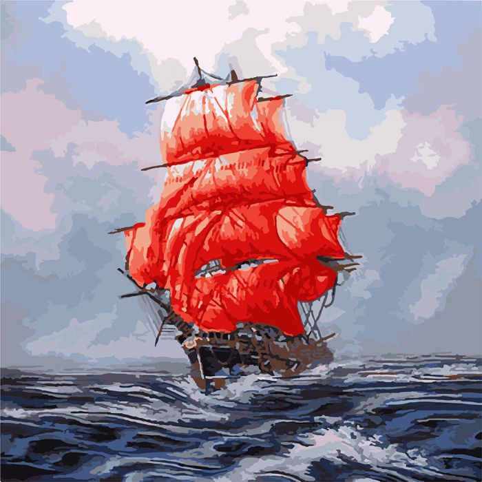 

Картина по номерам. Морской пейзаж "Сквозь морские просторы" , 40*40 см
