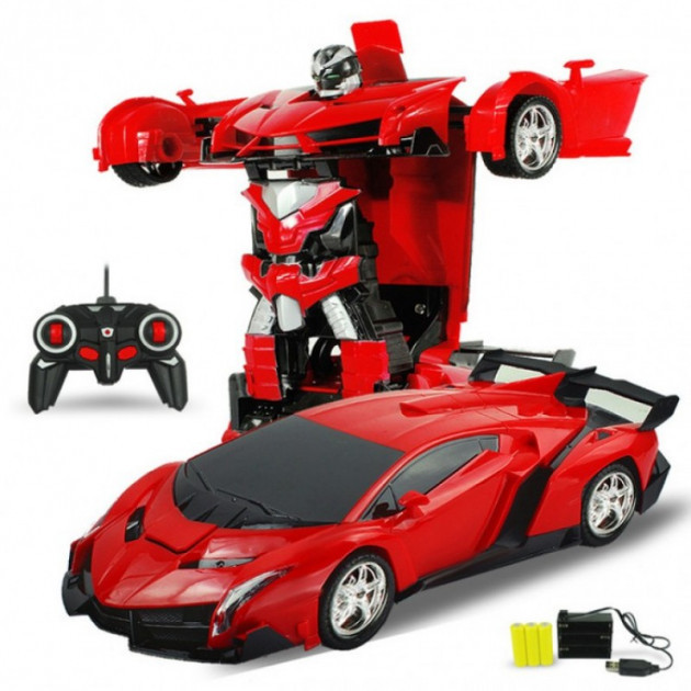 

Радиоуправляемая машинка Lamborghini трансформер в масштабе 1: 18 Красная с Пультом(RN 658)