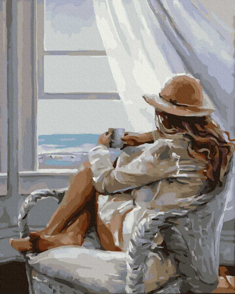 

Картина по номерам. "В мыслях о тебе" 40*50 см