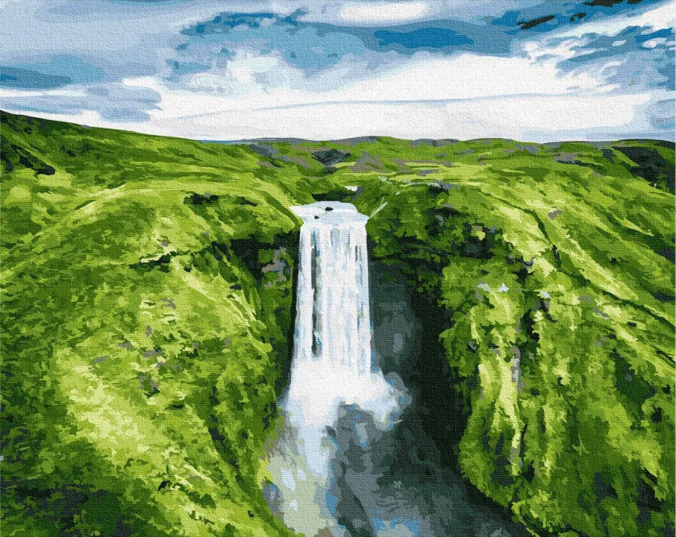 

Картина по номерам. "Энергия водопада" 40*50 см