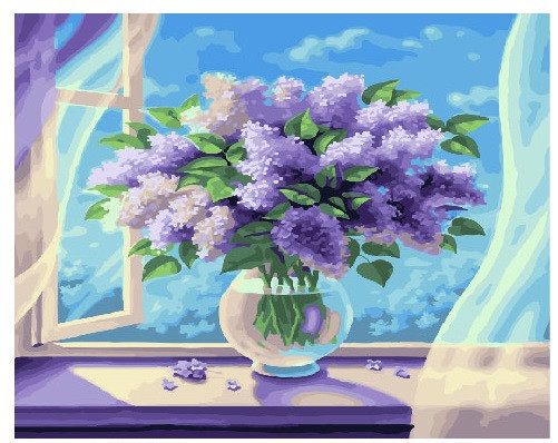 

Картина по номерам. "Сиреневое утро" 40*50 см