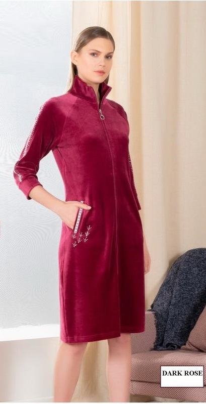 

Халат Cocoon 12-1565 dark rose XL турция, велюр