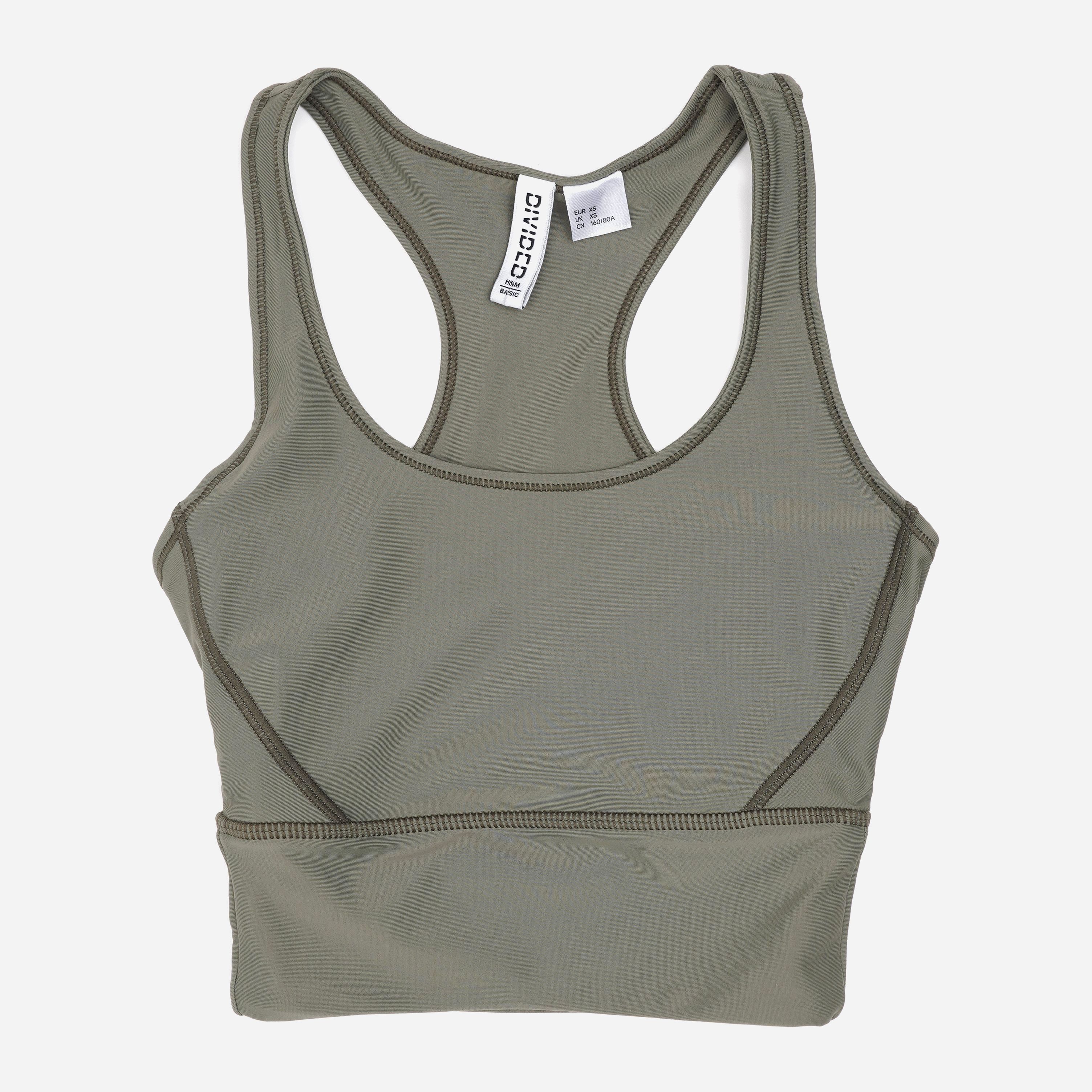 

Спортивный топ H&M  хаки 20078381971, Спортивный топ H&M XS хаки 20078381971
