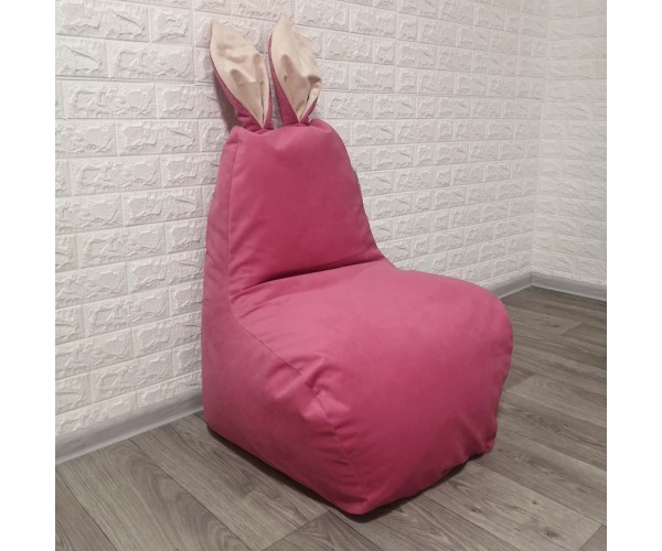 

Кресло велюр "Зайка розовая" KatyPuf 100x70