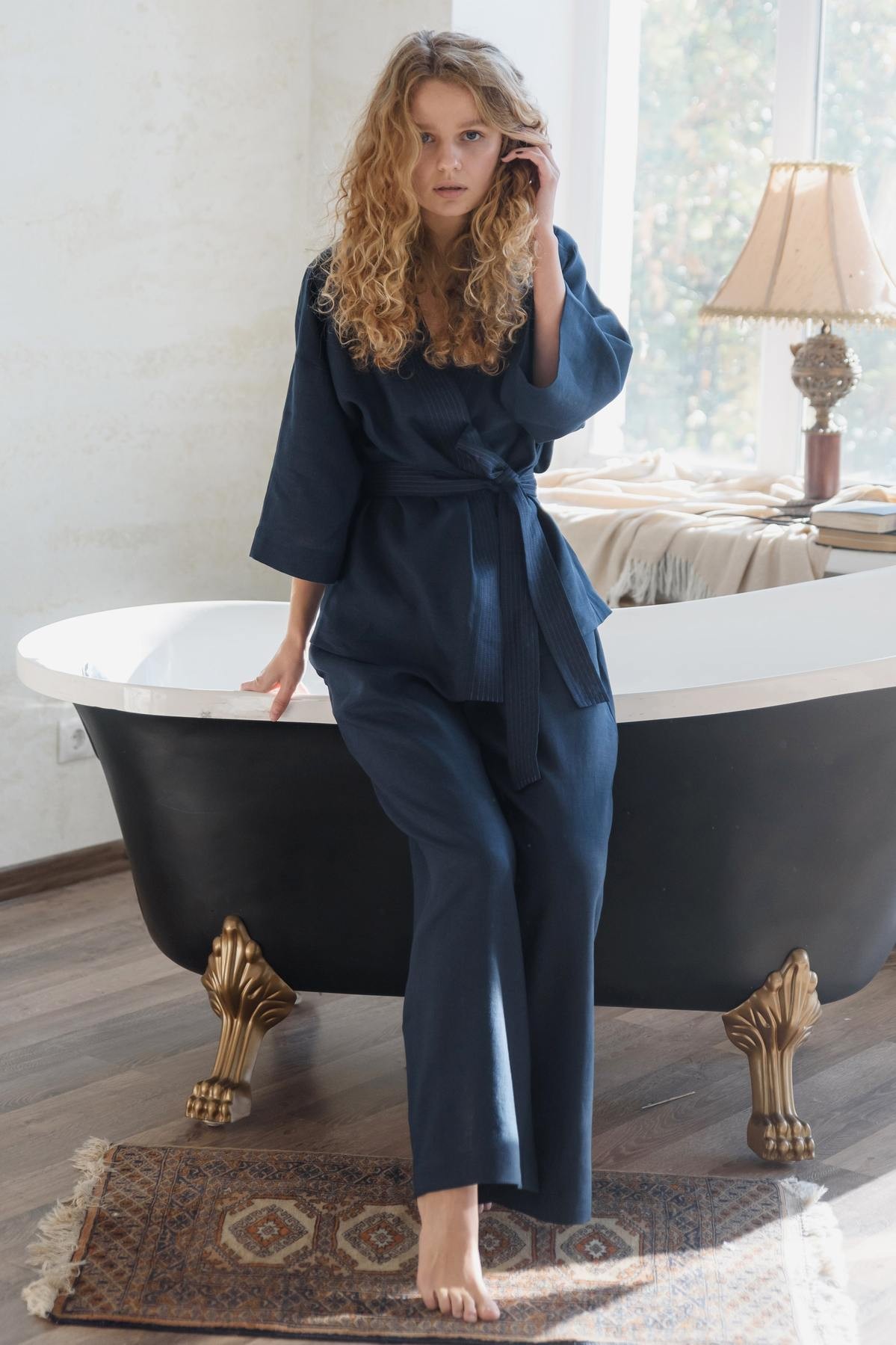 

Льняной комплект Silence 001 Navy blue () Синий, Льняной комплект Silence 001 Navy blue 44(M) Синий