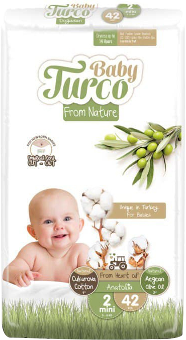 

Подгузники детские Baby Turco 2 Mini 3-6 кг 42 шт (8682241200023)