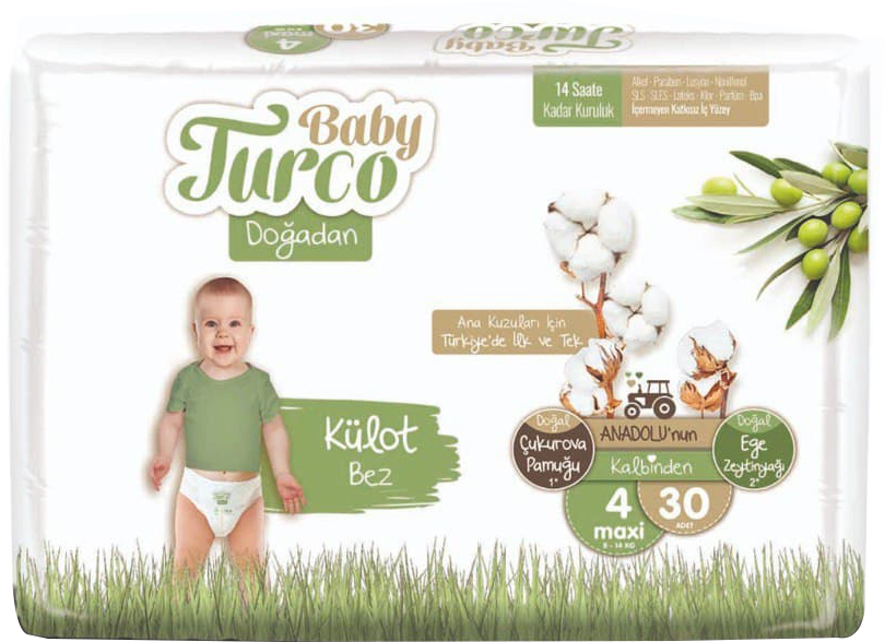 

Подгузники детские Baby Turco 4 Maxi 8-14 кг 30 шт (8682241200047)
