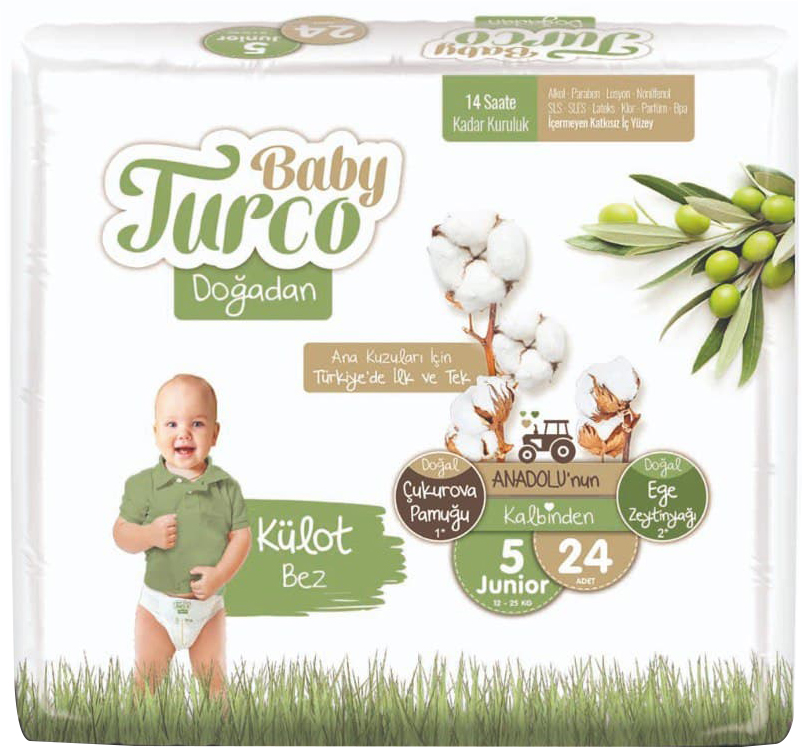 

Подгузники детские Baby Turco 5 Junior 12-25 кг 24 шт (8682241200061)