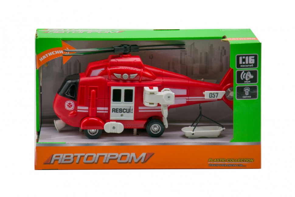 

Игрушечный вертолет 7674 andquot;Автопромandquot; 1:16 свет, звук (Красный)