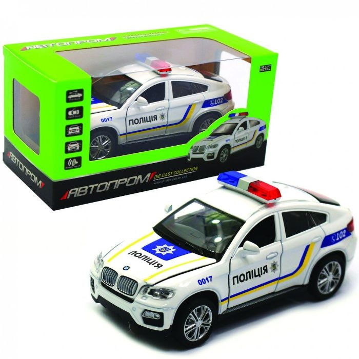 

Машинка металлическая 7844-1 "BMW X6" 1:32 Полиция "АВТОПРОМ"