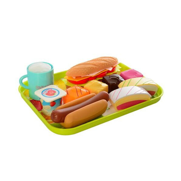 

Игровой набор Продукты 326H-43 поднос, фаст-фуд, сладости, посуда