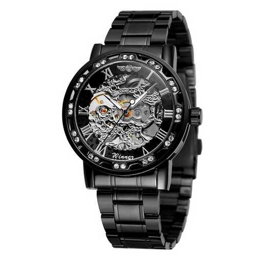 

Наручные часы Winner 8012 Diamonds Automatic Black-Silver
