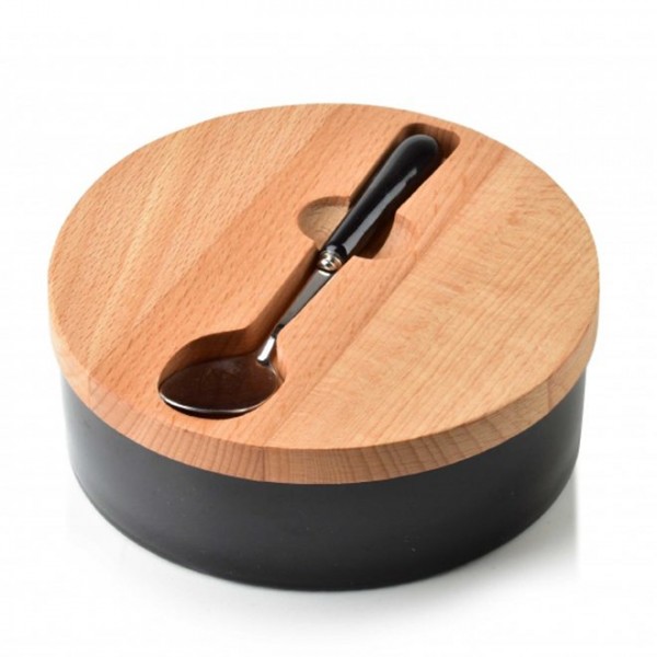 

Сахарница с ложечкой Basic Kitchen черная Flora 35583