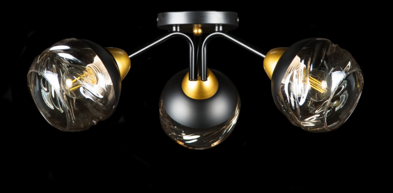 

Люстра с плафонами Ray LGH50321/3 (BRASS+BK) (AN004975)
