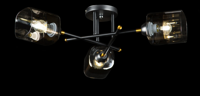 

Люстра с плафонами Ray LGH50337/3 (BRASS+BK) (AN004973)