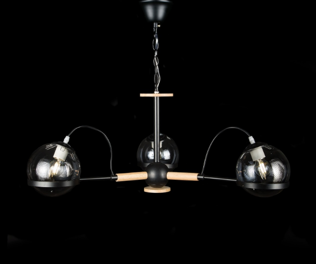 

Люстра с плафонами Ray L9761B/3 (BLK) (AN005013)