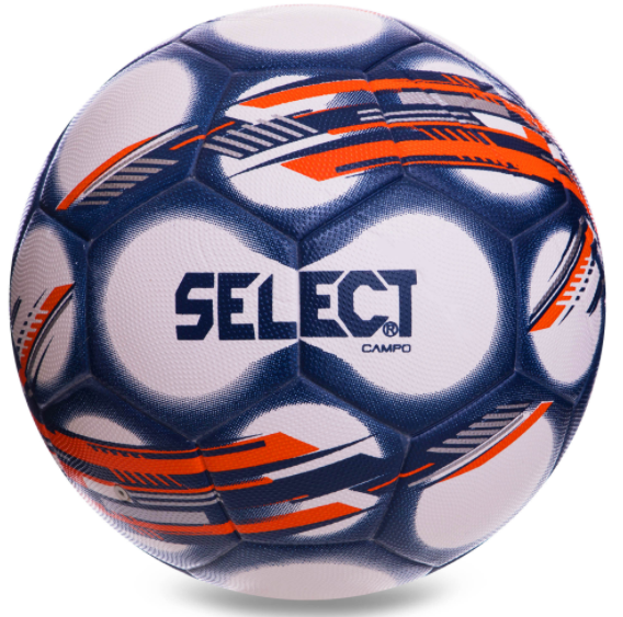 

Мяч футбольный SELECT CAMPO FB-0556 №5 PVC клееный белый-оранжевый (IN07316)