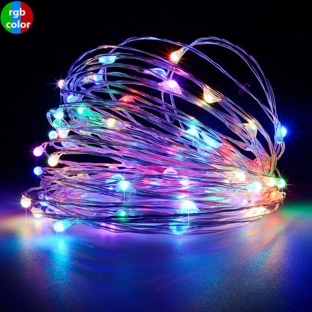 

Гирлянда 100led "Капля росы" 10М (медная проволока) 100M-4 7244 мультицветная (смена режимов)