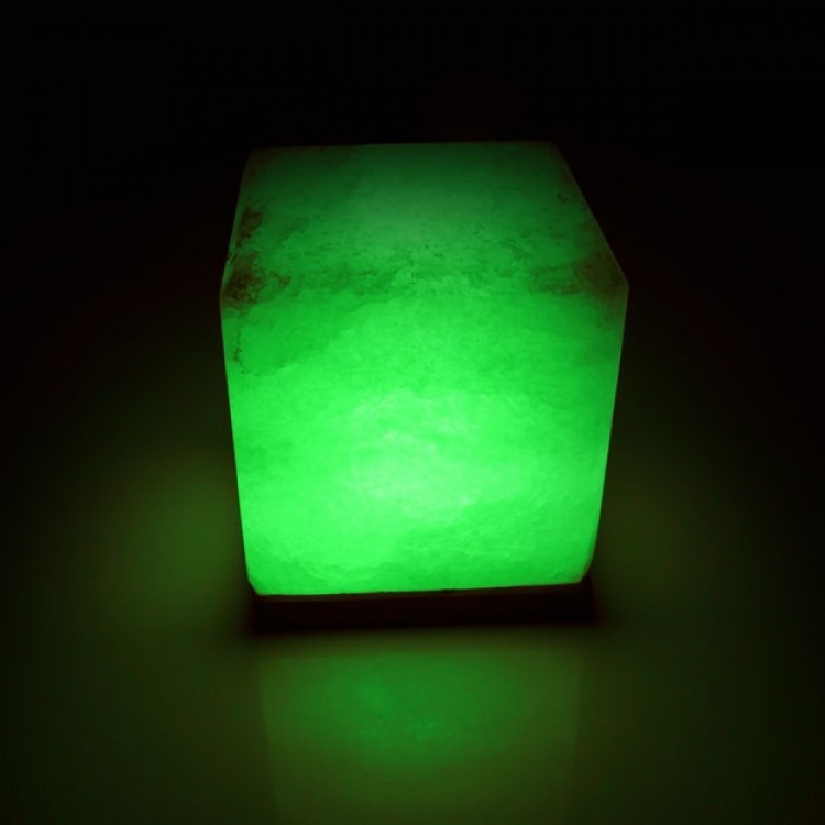 

Соляная лампа-ночник ручной работы BS SALTKEY CUBE Gigant, зеленая (BS-SCGg)