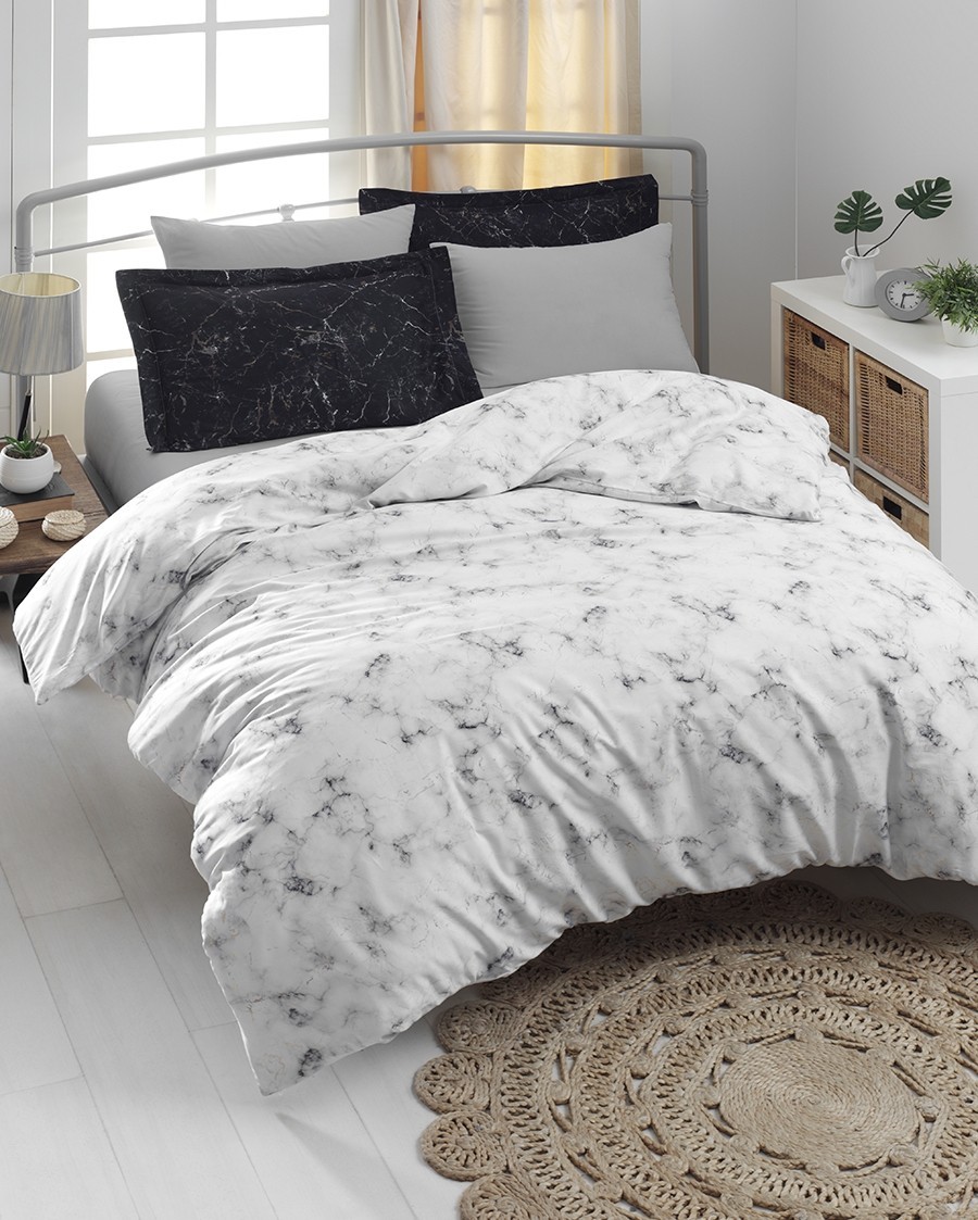 

Комплект постельного белья евро Ecosse Blanca Beyaz 200х220 (ESE-008)