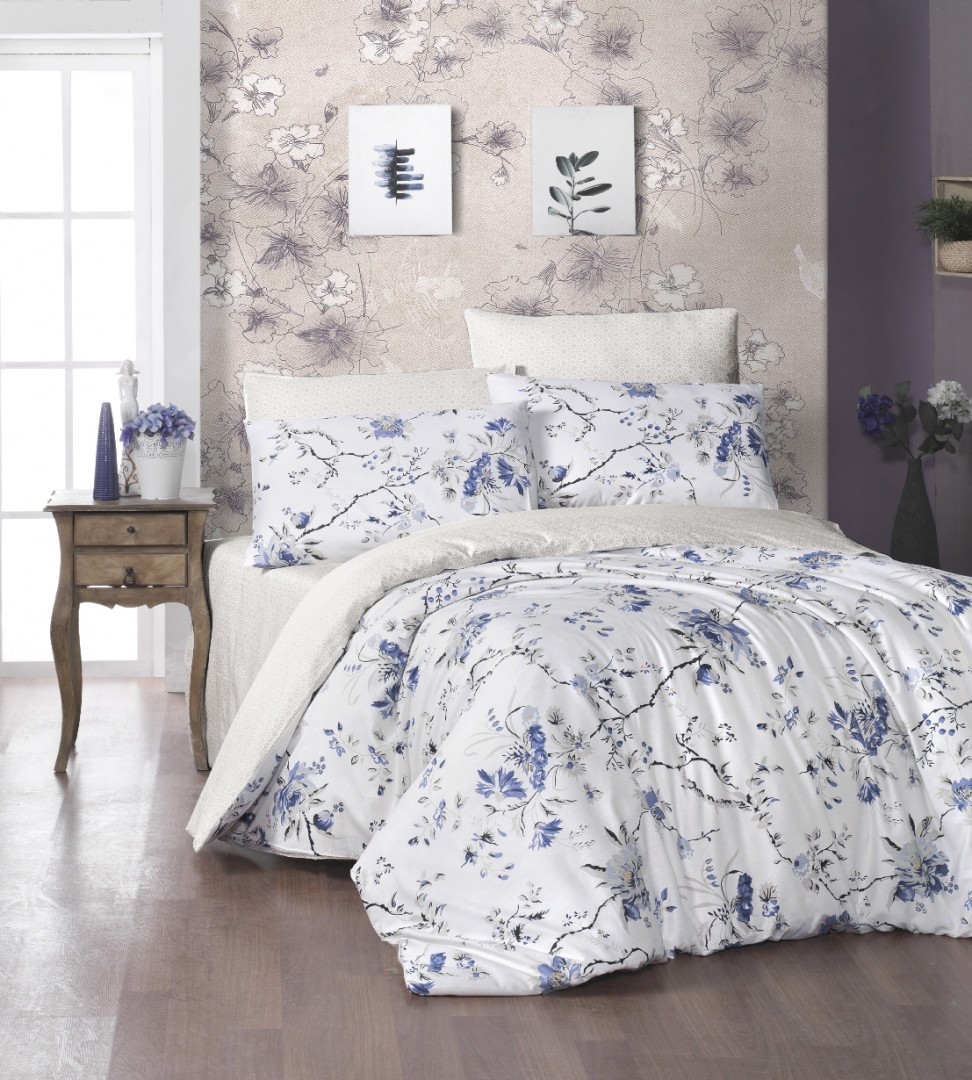 

Комплект постельного белья семейный First Choice Satin Aqua Eva Mavi 160x220 (FCA-010)