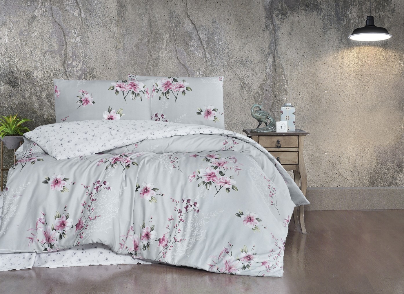 

Комплект постельного белья евро First Choice Satin Aqua Eva Jolly 200x220 (FCA-004)