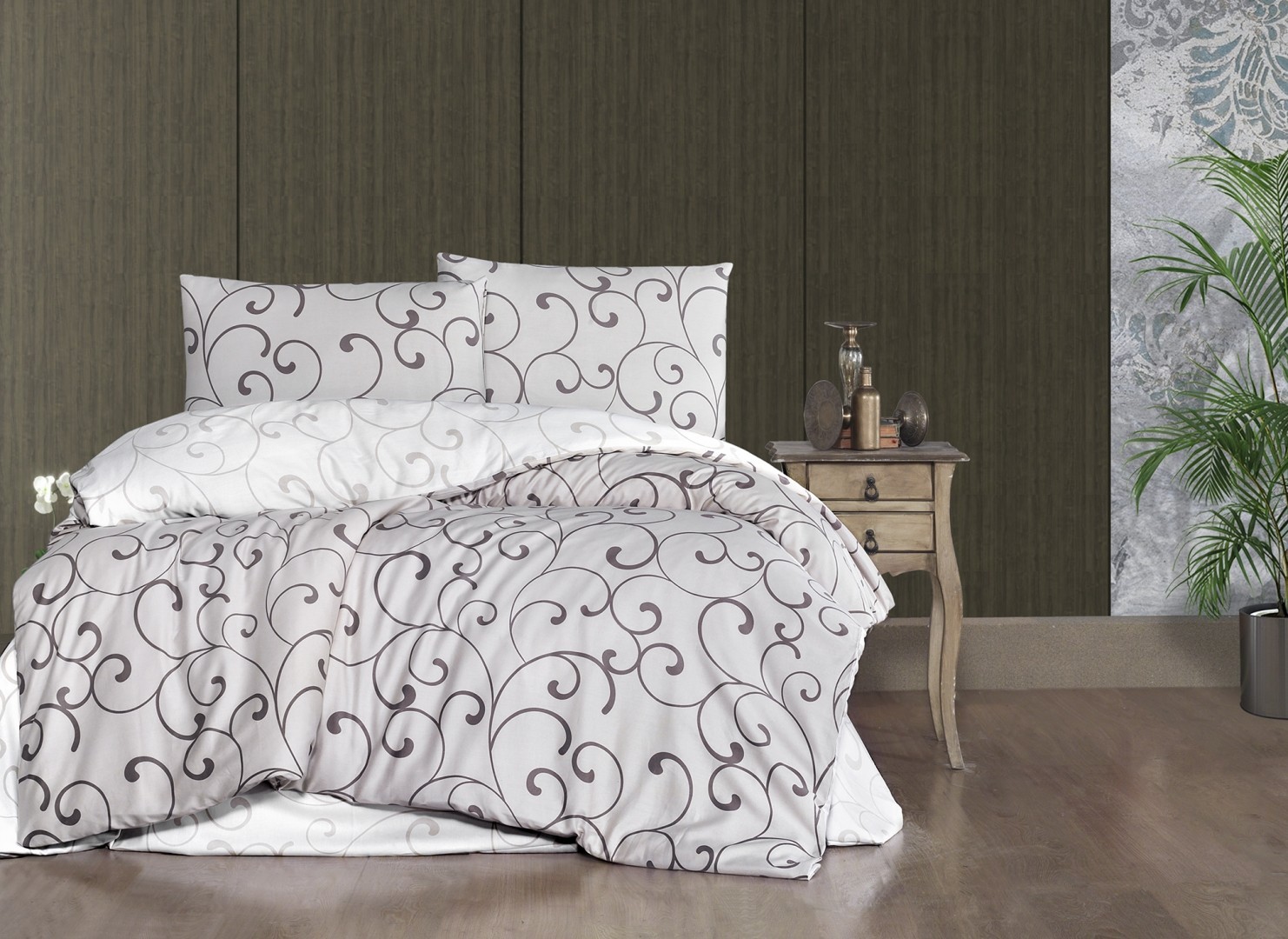 

Комплект постельного белья семейный First Choice Satin Aqua Alena 160x220 (FCA-008)