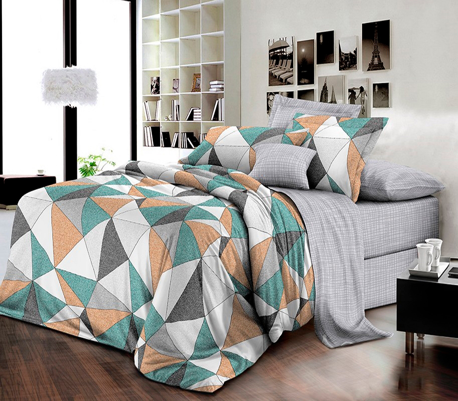

Комплект постельного белья MirSon Бязь Premium 17-0450 Multicolored rhombuses 143х210х2
